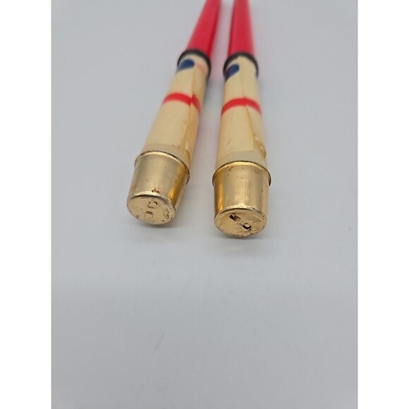 Vintage Snowman Red Taper Candle Set of 2 Christmas Decoration made in Hong Kong - Picture 4 of 7